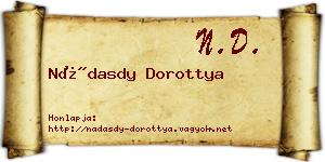 Nádasdy Dorottya névjegykártya