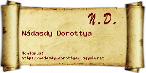 Nádasdy Dorottya névjegykártya