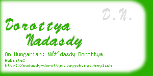 dorottya nadasdy business card